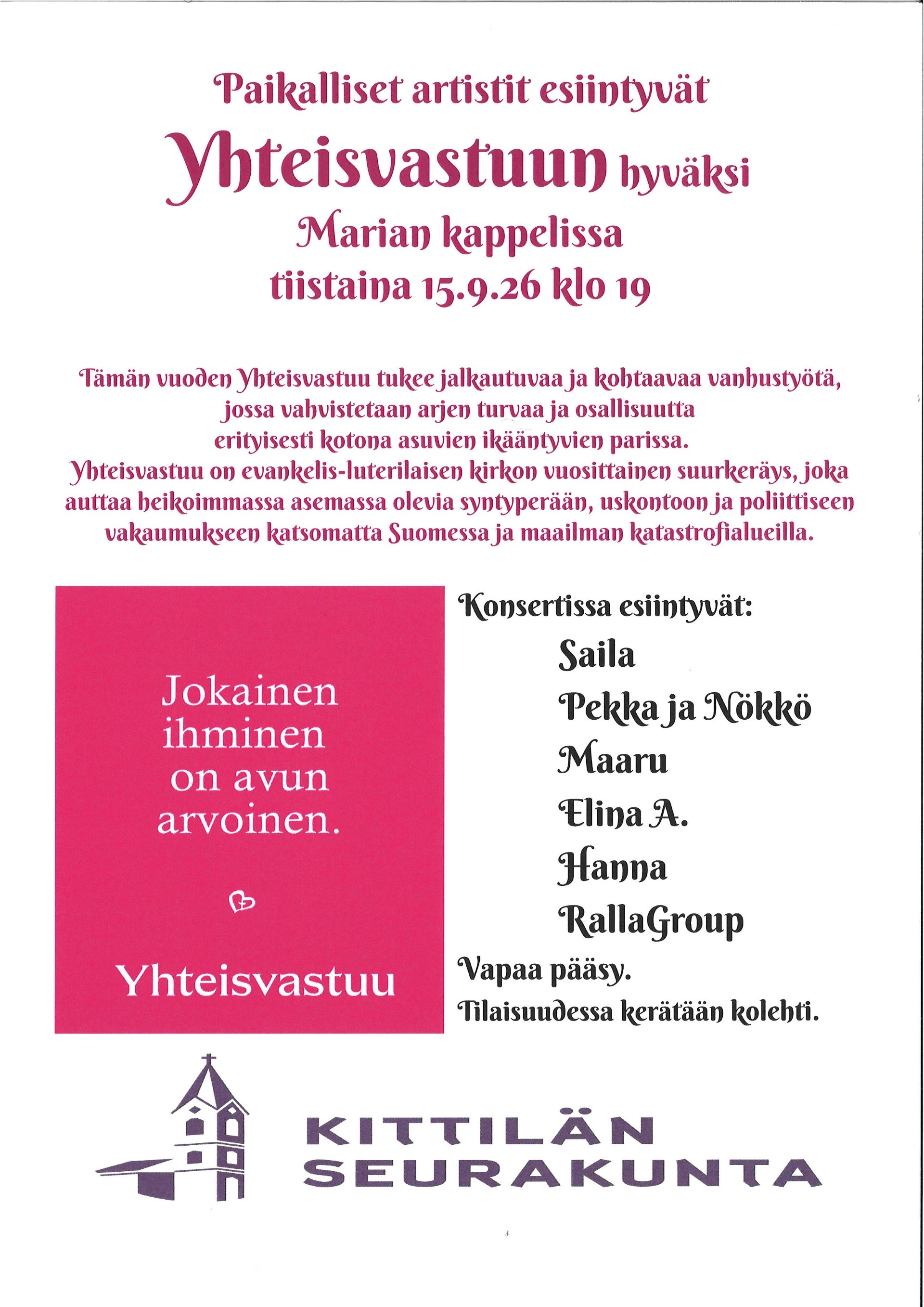 Kuvassa Yhteisvastuu sydän logo